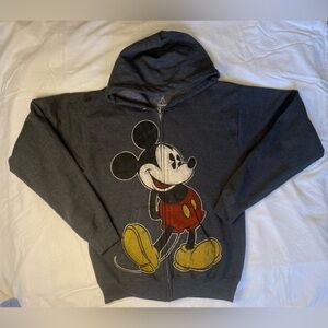 Disney Mickey Mouse Hoodie Gray Size S